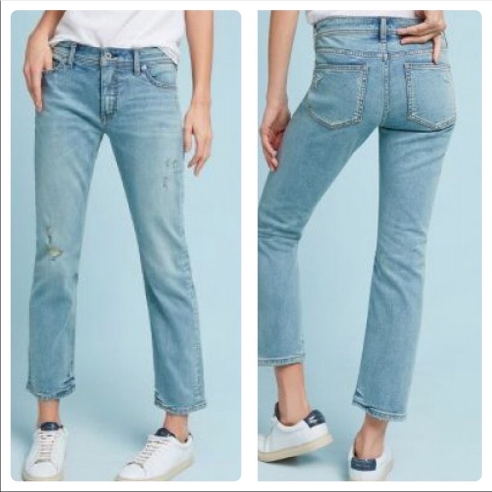🆕NWT Anthropologie Slim Straight Light Wash Jeans